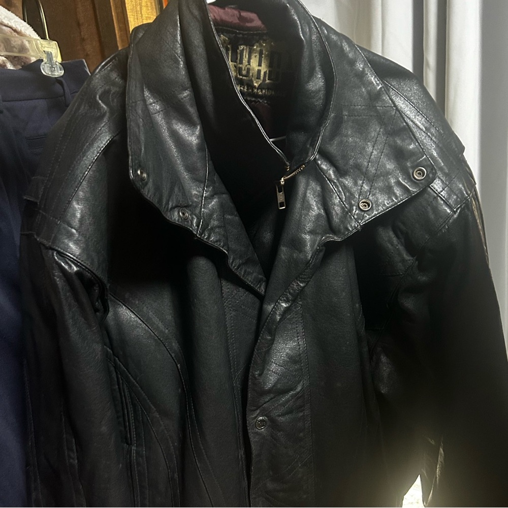 Leather coat